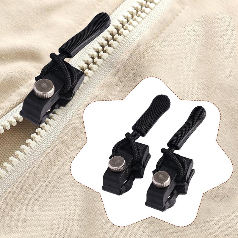 Universal Zipper Repairer Kit, 2pcs Universal Zipper Replacement Quick Install Detachable Pulls Zip Heads Coats, Jacket, Luggage, Zippers, Tents, Backpacks - Image 4